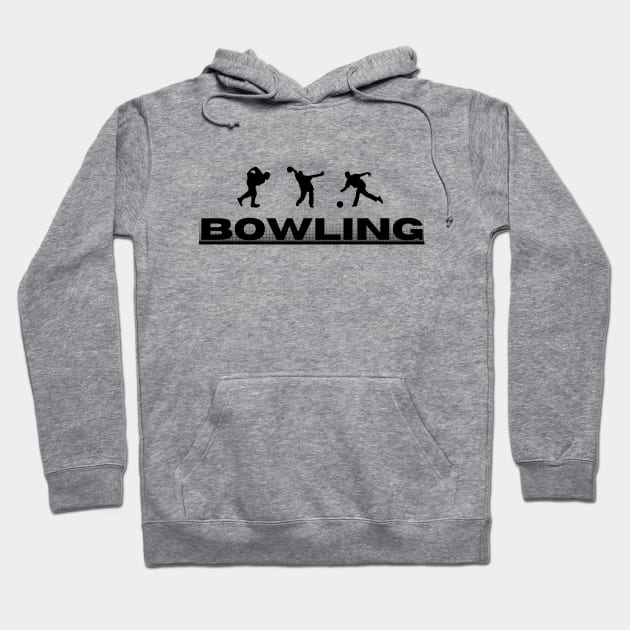 BOWLING SILHOUETTE Hoodie by KKMDESIGN